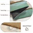 thumbnail image 6 of Round Rugs 6Ft, Farmhouse Teal Brown Round Area Rug Washable Indoor Throw Carpet, Ombre Wooden Pastoral Soft Non Slip Circle Rug for Office Cabinet Home Decor Aesthetic, 6 of 8