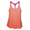 thumbnail image 1 of "Soffe Juniors' Drape Back Tank Top (Living Coral/Fuchsia, L)", 1 of 1
