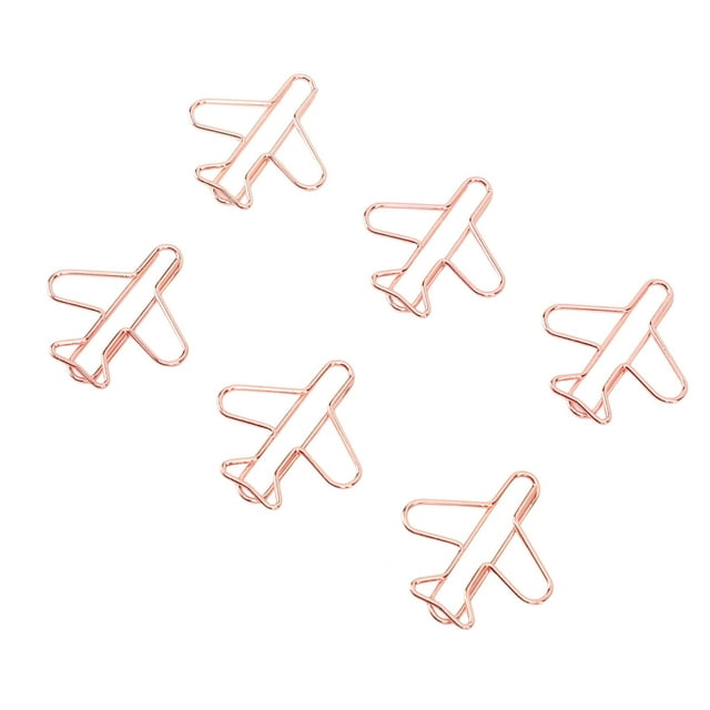 100Pcs Airplane Shaped Paper Clips Metal Lightweight Multipurpose Cute Clips For Office School And Scrapbooking