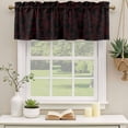 thumbnail image 3 of 2 Pack Valances for Windows, Red Black Bicycles Window Valances for Living Room/Bedroom/Bathroom, Hand-drawn Vehicle Modern Art Light Filtering Kitchen Curtain Valance Window Treatment 42"W x12" L, 3 of 9