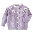thumbnail image 2 of Cowsor Boys Girls Heart Detail Knit Cardigan Warm Long Sleeve Open Front Sweater Jacket Versatile Outerwear for Big Kids, 2 of 6