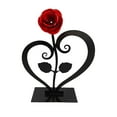 thumbnail image 2 of AKEGAMN "Bouclier de Roses Rouges Boîte en Métal Rose Éternelle avec Support en Forme de Cœur Festival Qixi Anniversaire" [de Romance Éternelle] Matériau en Métal Sélectionné Rose Rouge, expression d'Amour Jamais Décolorée, avec elega, 2 of 7