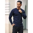 thumbnail image 6 of COOFANDY Mens Knit Sweater Casual Henley Shirts Long Sleeve Pullover Sweater Button Down Shirts Fall Tops, 6 of 8