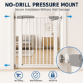 thumbnail image 4 of Fairy Baby 40" Tall 22.4"-24.6" Narrow Baby Safety Gate with Wall Protectors White Metal Gate, 4 of 9