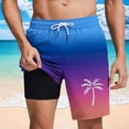thumbnail image 2 of Pantalones Cortos Casuales para Hombre Imprimir con Bolsillos Pantalones de Playa de Cintura Elástica, Pantalones Cortos de Cintura Elástica para Hombre, 2 of 5
