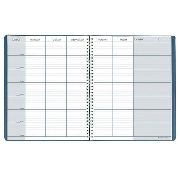 Teacher's Planner, 45 Weeks, Blue, 8-1/2" X 11"