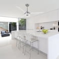 thumbnail image 5 of 56" 3 Blades Smart Wifi Ceiling Fan Silver, Dim LED Light & Remote, 5 of 9