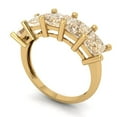 thumbnail image 2 of 2.5 ctw Wedding Band for Women - 18K Yellow Gold Natural Morganite Stackable Eternity Ring, 2 of 6