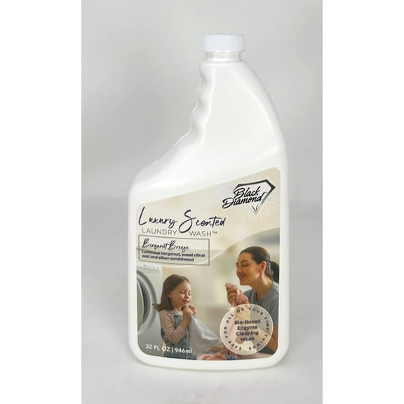 Black Diamond Stoneworks Bergamot Breeze Luxury Scented Laundry Wash, Superior Cleaning Performance, Long-Lasting Fragrance, 1-Quart.