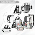 thumbnail image 3 of DISNIMO Dragonfly Floral Printed 3PCS Clear Backpack for Girls, Heavy Duty Transparent Bookbag Lunch Bag Set, See Through PVC Clear Backpack for Students, 3 of 5