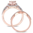 thumbnail image 5 of Everly Women's Morganite 10k Rose Gold Bridal Set, 5 of 11