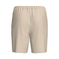 thumbnail image 5 of Gaeub Brown Gingham Printed Men's Short Pajama Pants, Lightweight Lounge & Sleep Bottoms Keep You Cool - Small, 5 of 9