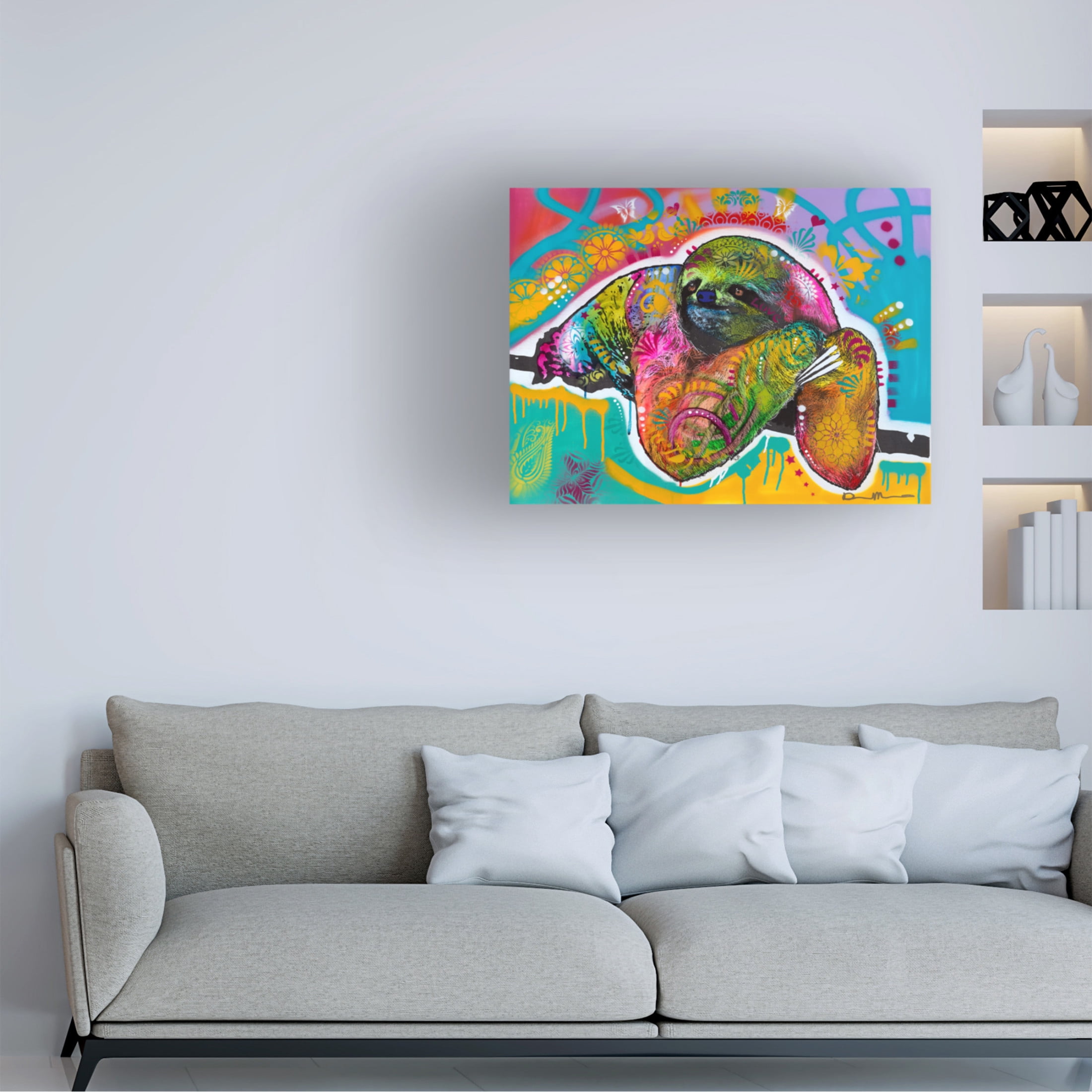 Canvas Wall Art - Dean Russo 'Sloth' Wall Art for Living Room, Bedroom, or Office Décor by Trademark Fine Art - 24 x 18 Inches