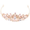thumbnail image 2 of Shisuyan Girls Crown Headband Gold Zinc Alloy Rhinestone Crystal 1Pack, 2 of 8