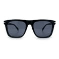 thumbnail image 6 of City Hipster Oversized Rectangle Horn Rim Retro Sunglasses All Black, 6 of 8