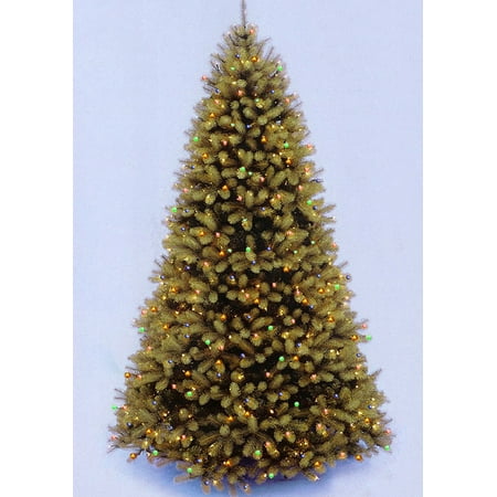 12' Downswept Douglas Fir Pre-Lit PE Artificial Christmas Tree - Multi Lights
