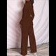 thumbnail image 5 of Trajes de Pantalón para Mujer, Elegantes, de 2 Piezas, Informales, de Negocios, con Solapa, Larga, Blazer Abierto, Conjunto de Traje. Café S, 5 of 7