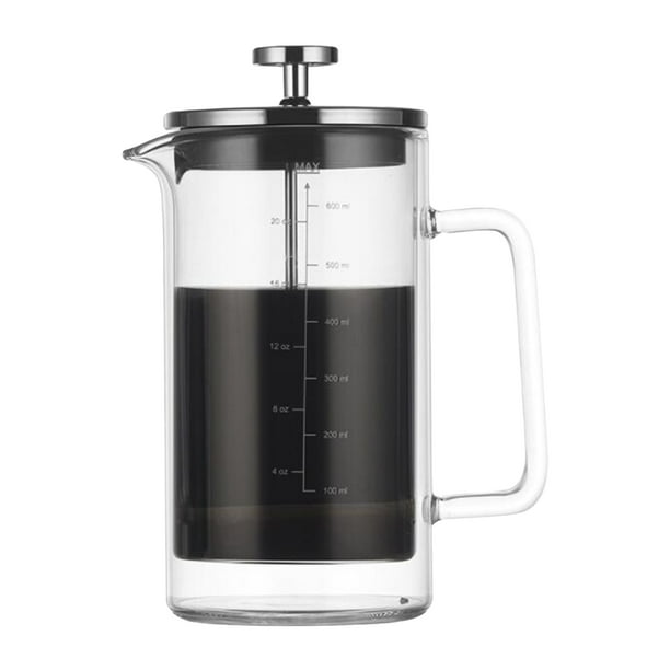 Cafetera Irfora Cafetera francesa de doble pared de 20 oz, cafetera de vidrio de borosilicato resistente al calor con filtro de acero inoxidable de alta densidad Irfora Cafetera