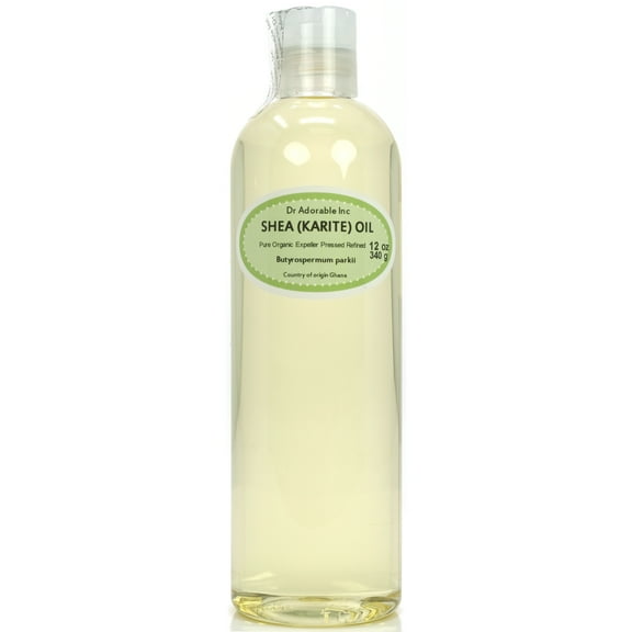 Dr Adorable - 12 oz - Shea Karite Oil - Refined 100% Pure Cold Pressed Organic Natural