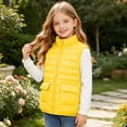 thumbnail image 6 of KICILVS Kids Puffer Vest Zip Up Quilted Sleeveless Jacket with Pockets Lightweight Warm Waistcoat for Winter Wear 4-15 Years, 6 of 9
