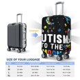 thumbnail image 4 of Susaid I Love With Autism To The Moon And Back Print Elastic Washable Suitcase Cover with Hidden Zipper, Fits 18-32 Inch Luggage for Protection During Travel-Medium, 4 of 7