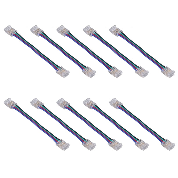 Conectores de tira de luz, 10 piezas Tira de luz LED Accesorios para tira LED Kit de conector de luz de tira LED Probado y confiable