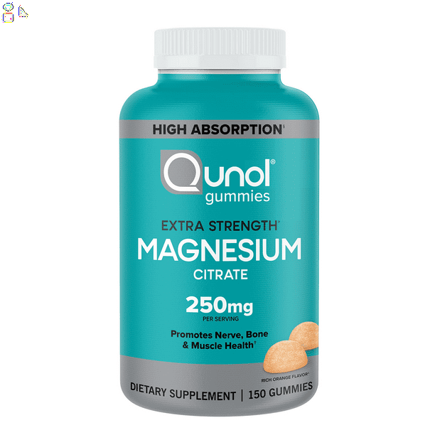 Qunol Magnesium Extra Strength 250 Mg, 150 Gummies