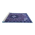 thumbnail image 2 of Ahgly Company Machine Washable Indoor Rectangle Medallion Blue Traditional Area Rugs, 5' x 8', 2 of 4