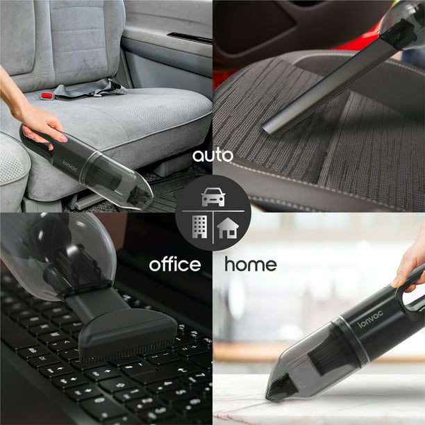 AYONTIN Cordless Handheld Vacuum — Lightweight, Portable, With LED Light & Charging Dock | Strong Suction For Home, Car, Office | Silver