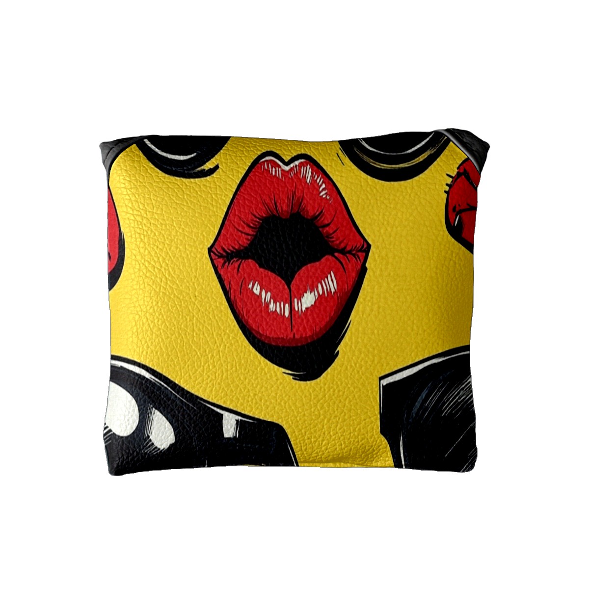 Golf Mallet Putter Cover Premium Leather Waterproof Golf Putter Head Cover with Magnetic Closure Funny Patterns