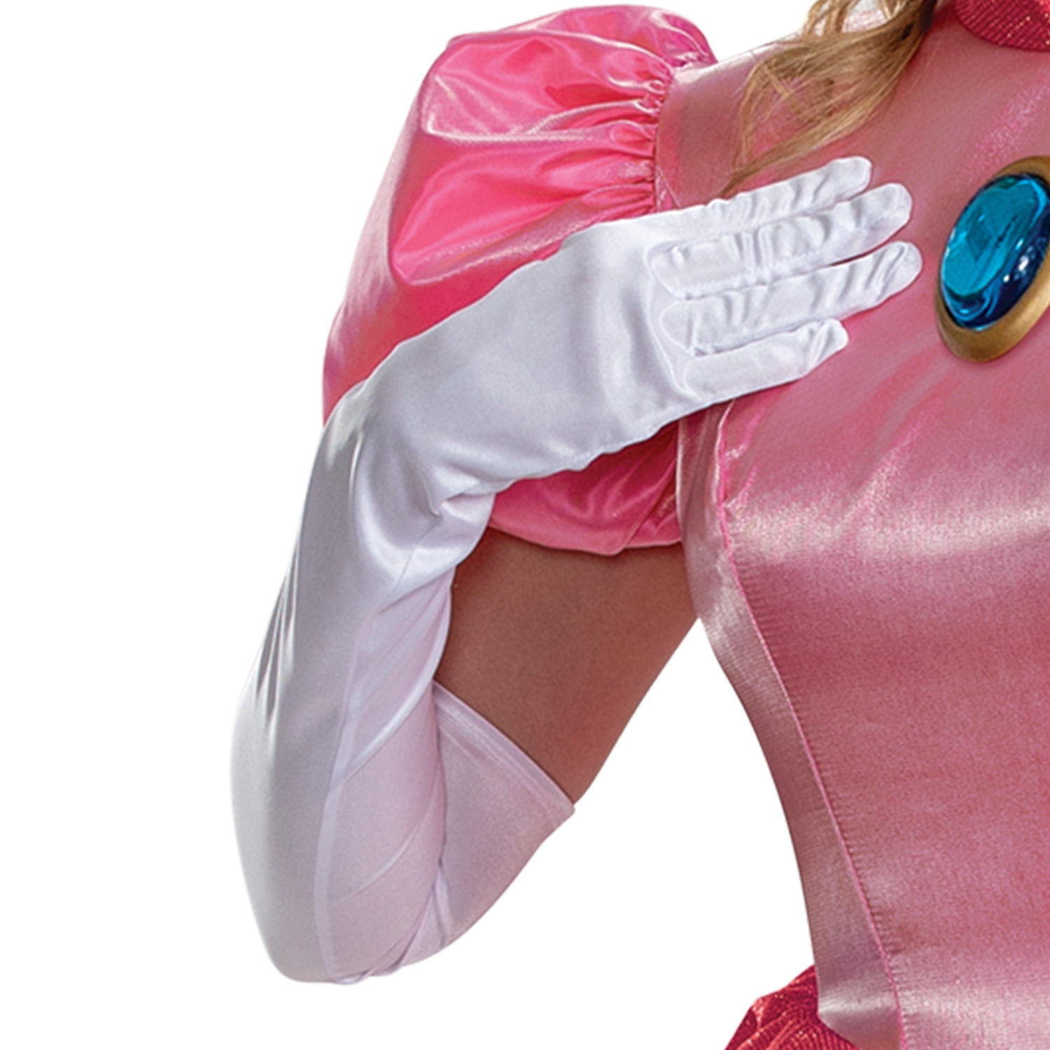 Nintendo Super Mario Bros. Princess Peach Halloween Costume for Adults, Womens Size M (8/10), by Disguise