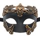thumbnail image 3 of Máscara de mascarada, máscara de disfraz griega, máscara de cosplay, máscara de media cara, Mardi Gras D, 3 of 9