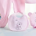 thumbnail image 5 of Ketyyh-chn99 Baby Girl Clothes 0-3 Months Newborn Layette Gift Set for Baby Girls Tops+2 Pants+Bib+Hat 5PCS Size for 0-3 Months,Pink, 5 of 7