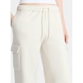thumbnail image 3 of No Boundaries Fleece Cargo Wide-Leg Pants, 30'' Inseam, Women's XXS-XXL, 3 of 4