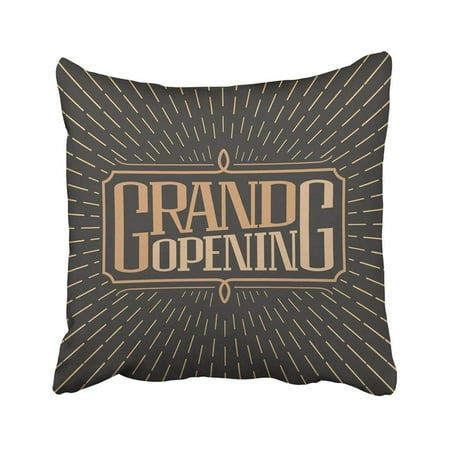Announcement Letter - WOPOP Soon Grand Opening Design With Letters For Ceremony Store Startup Coming Announcement Pillowcase Throw Pillow Cover 18x18 inches