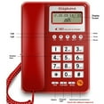 thumbnail image 3 of Decodeary Digital Corded Phone Featuring Caller And Hands-Free A Control Button Stylish Construction. For Offices, Hotels, 8208-White, 3 of 6