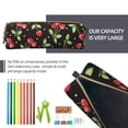 thumbnail image 6 of Ratiio Sweet Red Cherry Pattern Leather Pencil Case, Pencil Pouch with Durable Zipper, Compact and Stylish Organizer for Stationery, Art Supplies, Travel Essentials, 6 of 8