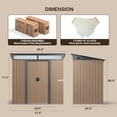 thumbnail image 3 of 6' x 4' Storage Shed with Sliding Doors and Transparent Panel Windows - Ideal for Backyard and Garden, Grey, 3 of 9