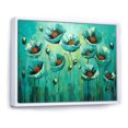 thumbnail image 2 of Designart "Elegance Of Emerald Poppies I" Poppies Floater Framed Wall Art Prints, 2 of 5
