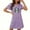 Purple, variant on Drses Women's Halloween Plus Size Round Neck Nightgown - Ghost & Pumpkin Print Short Sleeve Sleepwear