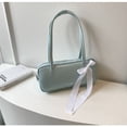 thumbnail image 4 of Bolsos de hombro de PU con cremallera y hilo de coser para mujer, nuevos bolsos de mano para mujer, de color sólido, informales, versátiles, 2024, 4 of 5