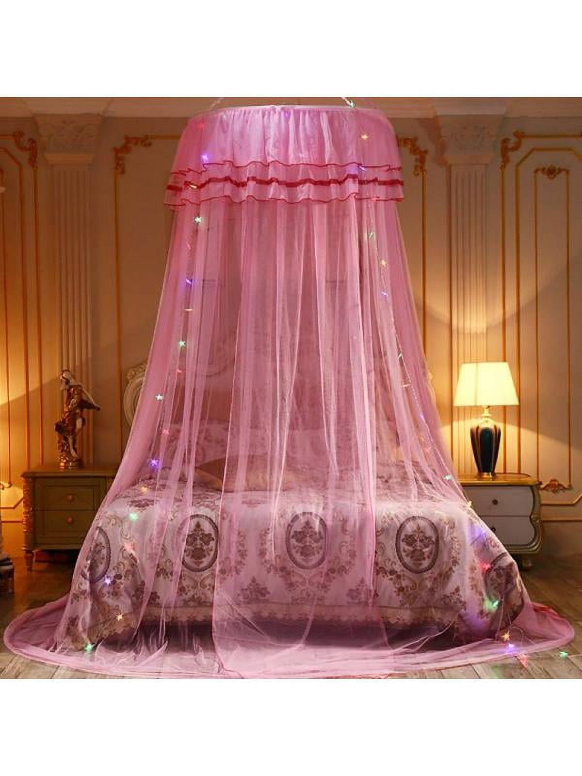Round Elegant Lace Hanging Bedding Mosquito Net Dome Top Princess Bed Canopy Netting for beds Girls