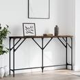 thumbnail image 1 of vidaXL Console Table Smoked Oak 140x23x75 cm Engineered Wood, 1 of 5