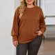 thumbnail image 1 of Ailaofu Womens Tops Long Sleeve Lightweight Shirts 2025 Fall Fashion Clothing Trendy Tops Crewneck Basic Tee, 1 of 6