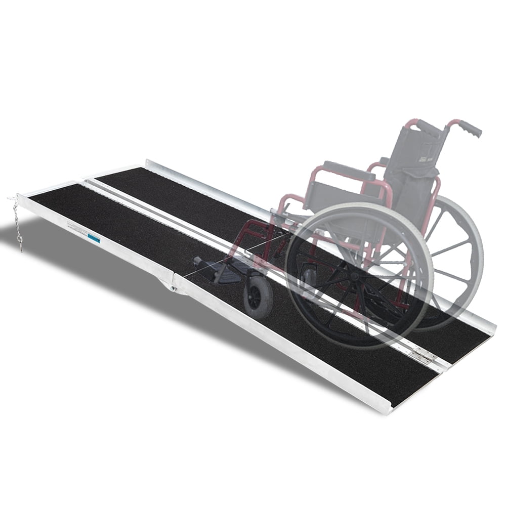 OMECAL 6' Wheelchair Ramp, 6ft Portable Aluminum Mobility Ramp