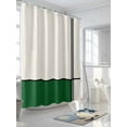 thumbnail image 3 of Shower Curtains for Bathroom-36"x72", Modern Abstract Minimalism Waterproof Bath Curtain Grommet Shower Curtain Set with Hooks, Black Lines and Dark Green Block Washable Bath Accessories, 3 of 6