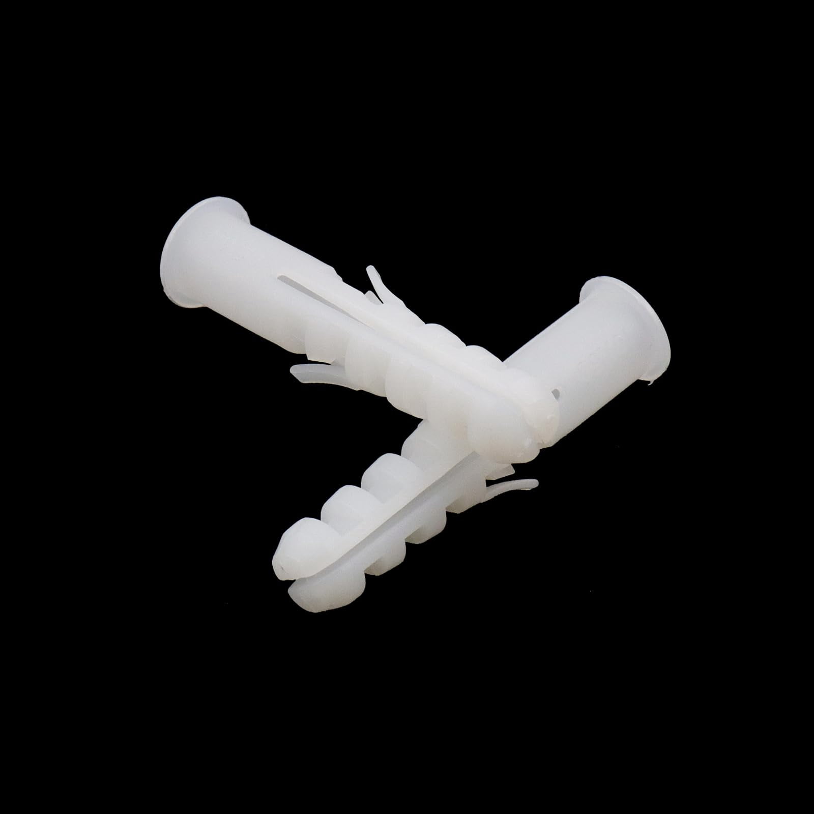 M5 x 25 mm Plastic Drywall Expansion Pipe Drywall Anchors Ribbed Wall Anchors,Pack of 1000
