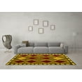 thumbnail image 3 of Ahgly Company Indoor Rectangle Abstract Yellow Modern Area Rugs, 2' x 5', 3 of 4