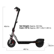 Segway F3 Electric Scooter, 20 mph Max Speed, 44 Miles Max Range, Teens and Adults, Black