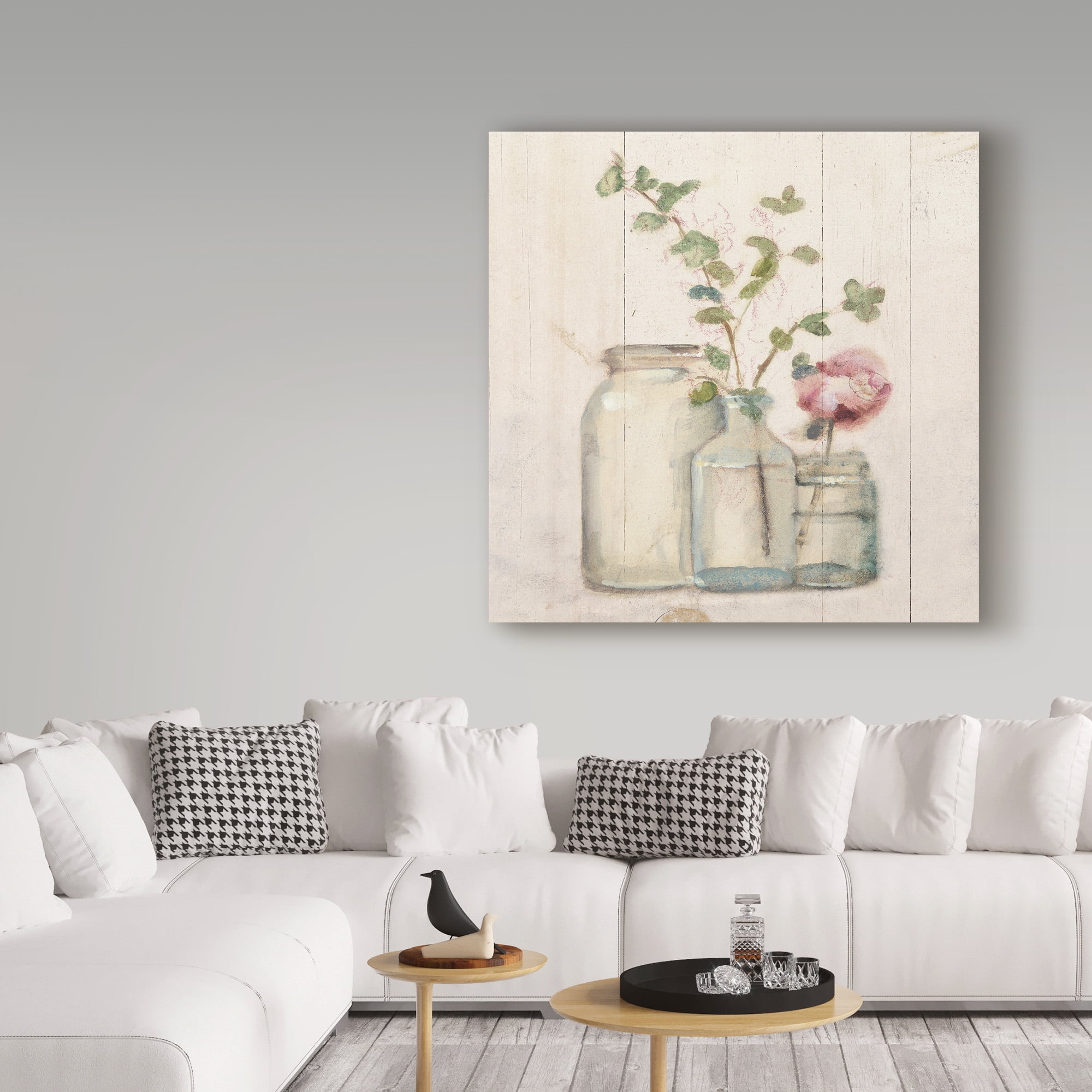 Trademark Fine Art 'Blossoms on Birch IV' Canvas Art by Cheri Blum